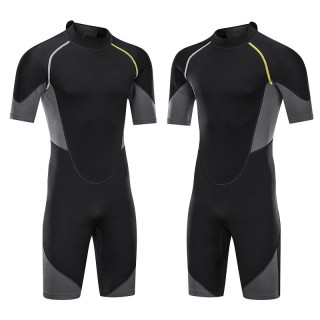 3mm Custom Men Neoprene Shorty Surfing Suit One Piece Back zipper Scuba Diving Wetsuit Adult Spring Suit