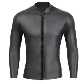 Smooth Skin 2mm Neoprene Diving Wetsuit Top Jacket Swimming Snorkeling Surfing Men High Stretch Wetsuit Jacket
