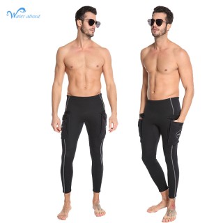 Oem Men's Neoprene Full Long Diving  Wetsuit Pants for Swimming Canoeing Surfing with Pocket