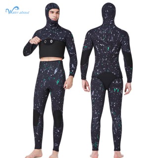 2pcs Sets Traje De Neopreno Spearfishing Wet Suits Men Diving Suit Neoprene 5MM Surfing Freediving Spearfishing Wetsuit Manufacturer