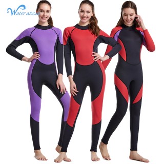 Women'S Long Sleeve Wetsuit Quick Dry Waterproof Female Surf Snorkeling Suit Set Swimsuit Wet Suits