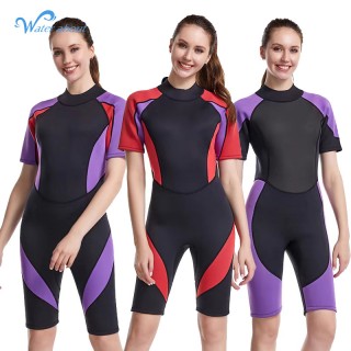 Factory Direct Sale Sportswear Women'S Shorts 2mm 3mm Short Wetsuit Stand Collar Neoprene Wetsuit