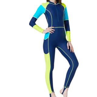 Women Stinger Suit Lycra Printed One Piece UV Sun Protection Chest Zip Wetsuit for Surfing and Diving