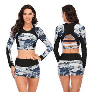 Factory Manufacture Women's Crop Top Long Sleeve Sublimation Shirt Women
