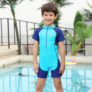 Wholesale High Quality Hot Swimwear & Beachwear One Piece Blue Orange Boy Fashion Children Swimwear Boy Kids