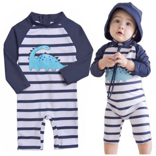 Dinosaurs Baby Swimwear Boys Infant Toddler Swimwear Kids Shark Submarine Swimsuits With Hat Beach Wear